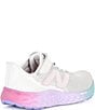 New Balance Girls' Fresh Foam Arishi V4 Hook-and-Loop Running Shoes (Youth), Color:New Grey Matter/Mid Century Pink/Lilac Glo - Image 2