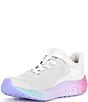 New Balance Girls' Fresh Foam Arishi V4 Hook-and-Loop Running Shoes (Youth), Color:New Grey Matter/Mid Century Pink/Lilac Glo - Image 4