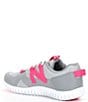 Color:Grey/Hi-Pink - Image 3 - Girls' Playgruv V2 Bungee Lace Running Sneakers (Youth)