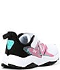 New Balance Girls' Rave Run V2 Hook-and-Loop Running Shoes (Toddler), Color:White/Real Pink/Black - Image 2