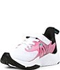 New Balance Girls' Rave Run V2 Hook-and-Loop Running Shoes (Toddler), Color:White/Real Pink/Black - Image 4