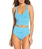 Athena Next by Athena Coronado Stripe Harmony Rib Texture High Waist Swim Bottom, Color:Hawaii - Image 3