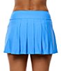 Athena Next by Athena Good Karma Courtside Pleated Back Swim Skort, Color:True Blue - Image 2