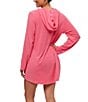 Color:Pink Lemon - Image 2 - NEXT by Athena Good Karma French Terry Solid Long Sleeve Hooded Front Zip Swim Cover-Up