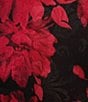Next Up Adjustable Spaghetti Strap Sweetheart Rosette Floral Dress, Color:Red - Image 4