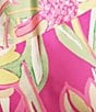 Color:Fuchsia/Multi - Image 4 - Floral Spaghetti Strap Cowl Neck Back Tie Midi Dress