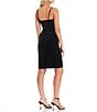 Color:Black - Image 2 - Glitter Strap Cut-Out Side Slit Dress
