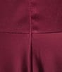 Next Up Plus Size Spaghetti Strap V-Neck Front Slit A-Line Dress, Color:Wine - Image 4