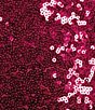 Color:Hot Pink - Image 4 - Sequin Bow One-Shoulder Bar Back Front Slit Long Dress