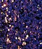 Color:Black/Lavender - Image 4 - Sequin V-Neck Front Slit Long Dress
