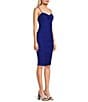 Next Up Spaghetti Strap Emma Rose Midi Bodycon Dress, Color:Royal - Image 3