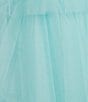 Color:Aqua - Image 4 - Spaghetti Strap Corset Ruffled Long Dress