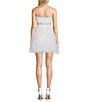 Color:White - Image 2 - Illusion Mesh Corset Ruffle Tiered Fit & Flare Dress