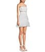 Color:White - Image 3 - Illusion Mesh Corset Ruffle Tiered Fit & Flare Dress