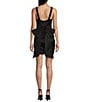 Next Up Square Neck Sleeveless Bow Lined Dress, Color:Black - Image 2