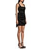 Next Up Square Neck Sleeveless Bow Lined Dress, Color:Black - Image 3