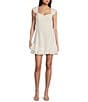 Next Up Sweetheart Neck Cap Sleeve Twist Double Ruffle Hem Dress, Color:Ivory - Image 1