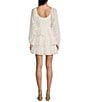 Next Up Sweetheart Neck Long Sleeve Tiered Dress, Color:Ivory - Image 2
