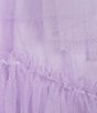 Color:Lavender - Image 4 - Twist Front Cut-Out Tiered Tulle Long Dress