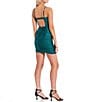 Color:Hunter Green - Image 2 - V-Neck Ruched Bodycon Mini Dress