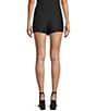 NIA Ariel Pinstripe Coordinating Mini Skort, Color:Black - Image 2