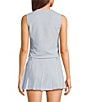 NIA Johanna Sleeveless Button Front Coordinating Vest, Color:Sky - Image 2