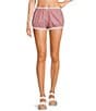 NIA Justine Pull-On Gingham Coordinating Micro Bloomer Shorts, Color:Red - Image 1