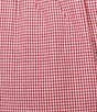 NIA Justine Pull-On Gingham Coordinating Micro Bloomer Shorts, Color:Red - Image 4