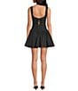 NIA Karo Button Front Drop Waist Mini Dress, Color:Black - Image 2