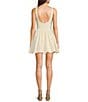 NIA Kennedy Square Neck Sleeveless Mini Dress, Color:Ivory - Image 2