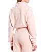 Color:Pale Blush - Image 2 - Knit Cinched Quarter Zip Long Sleeve Coordinating Pullover