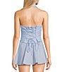 NIA NIA Pablo Stripe Halter Coordinating Top, Color:Slate Blue - Image 2