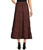 NIA Paloma Gingham Maxi Skirt, Color:Rust - Image 2