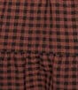 NIA Paloma Gingham Maxi Skirt, Color:Rust - Image 4