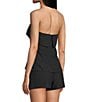 NIA NIA Rob Pinstripe Strapless Coordinating Top, Color:Black - Image 4