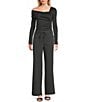 NIA Thalia Micro Pin Stripe Straight Leg Pull-On Drawstring Pants, Color:Charcoal - Image 3