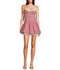 NIA Thomas Pick-A-Boo Gingham Mini Dress - Image 1