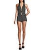 NIA NIA Vivienne Halter Coordinating Vest Top, Color:Black - Image 3