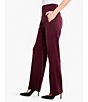 Color:Redwood - Image 3 - Avenue Woven High Rise Pleated Wide Leg Pull-On Trouser Pants