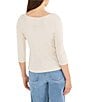 NIC + ZOE Ballet Boat Neck 3/4 Sleeve Tee - Image 1