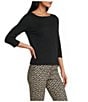 NIC + ZOE Ballet Boat Neck 3/4 Sleeve Tee - Image 4