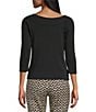 NIC + ZOE Ballet Boat Neck 3/4 Sleeve Tee - Image 5