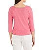 NIC + ZOE Ballet Boat Neck 3/4 Sleeve Tee - Image 4