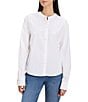 NIC + ZOE Band Collar Long Sleeve Button-Front Shirt - Image 1