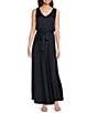 NIC + ZOE Bianca Woven V-Neck Sleeveless Blouson Maxi Dress, Color:Dark Indigo - Image 1