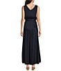 NIC + ZOE Bianca Woven V-Neck Sleeveless Blouson Maxi Dress, Color:Dark Indigo - Image 2
