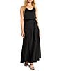 NIC + ZOE Bianca Woven V-Neck Sleeveless Blouson Maxi Dress, Color:Black Onyx - Image 1