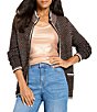 NIC + ZOE Brick Stitch Knit Banded Neck Long Sleeve Zip Front Jacket - Image 1