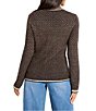 NIC + ZOE Brick Stitch Knit Banded Neck Long Sleeve Zip Front Jacket - Image 3