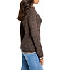 NIC + ZOE Brick Stitch Knit Banded Neck Long Sleeve Zip Front Jacket - Image 4